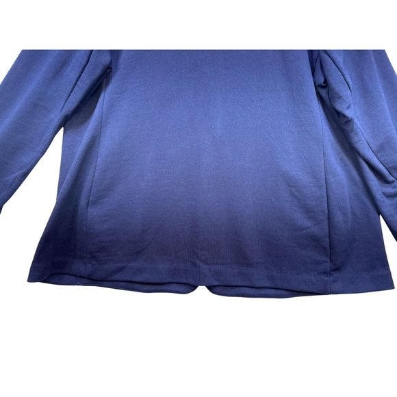 Susan Graver Weekend Womens Knit Blazer Jacket 2XL Blue Career Office - Picture 7 of 9